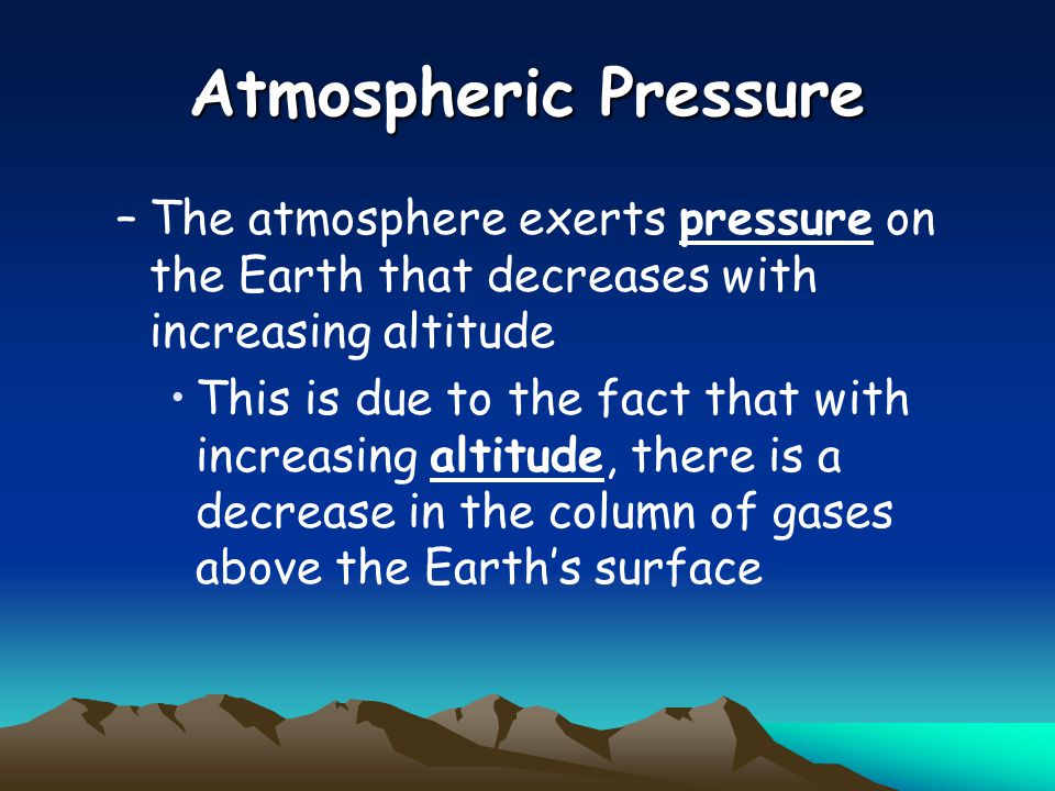 Free sample essay on Air Pressure